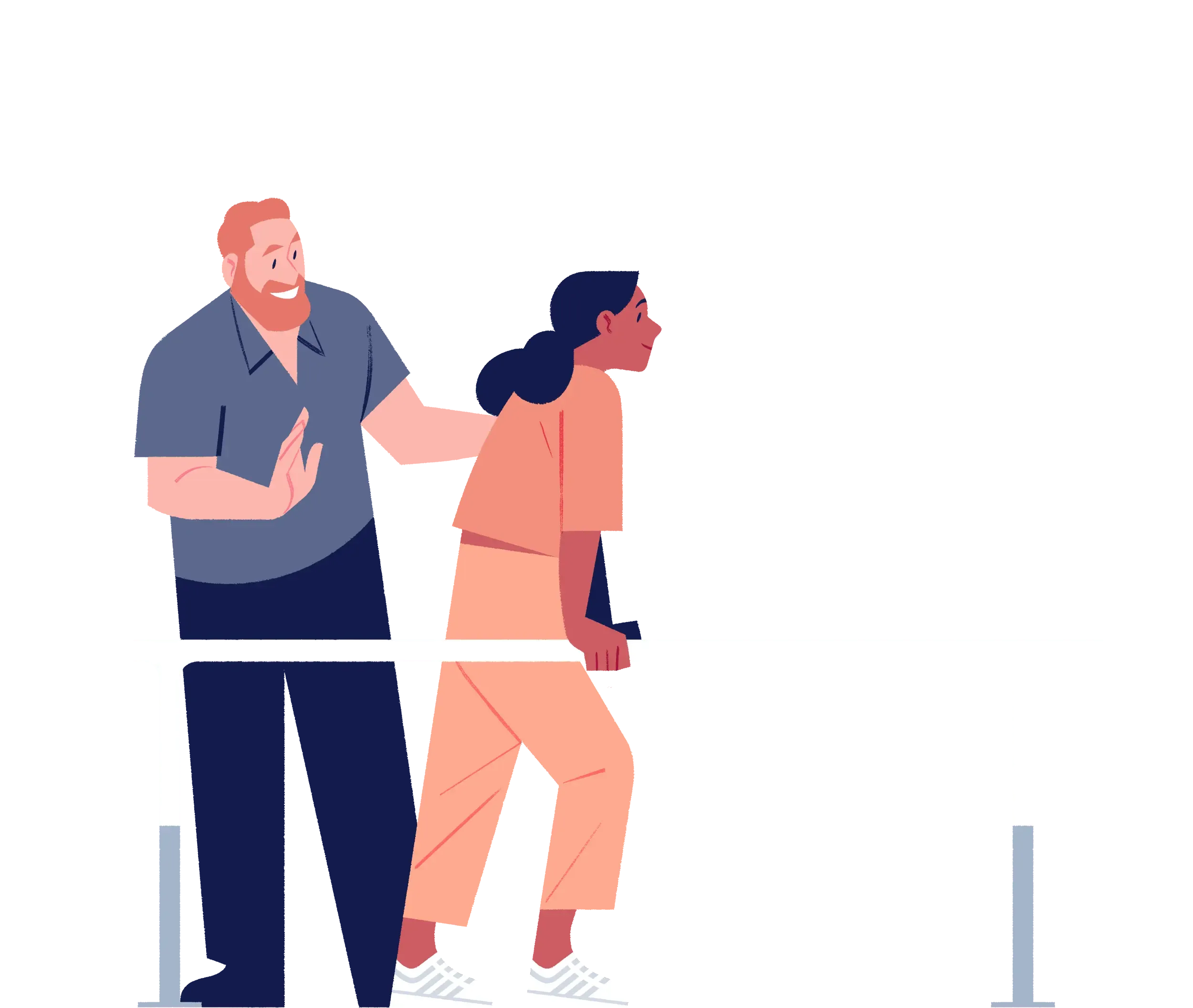 Health professional helping a woman with physical therapy