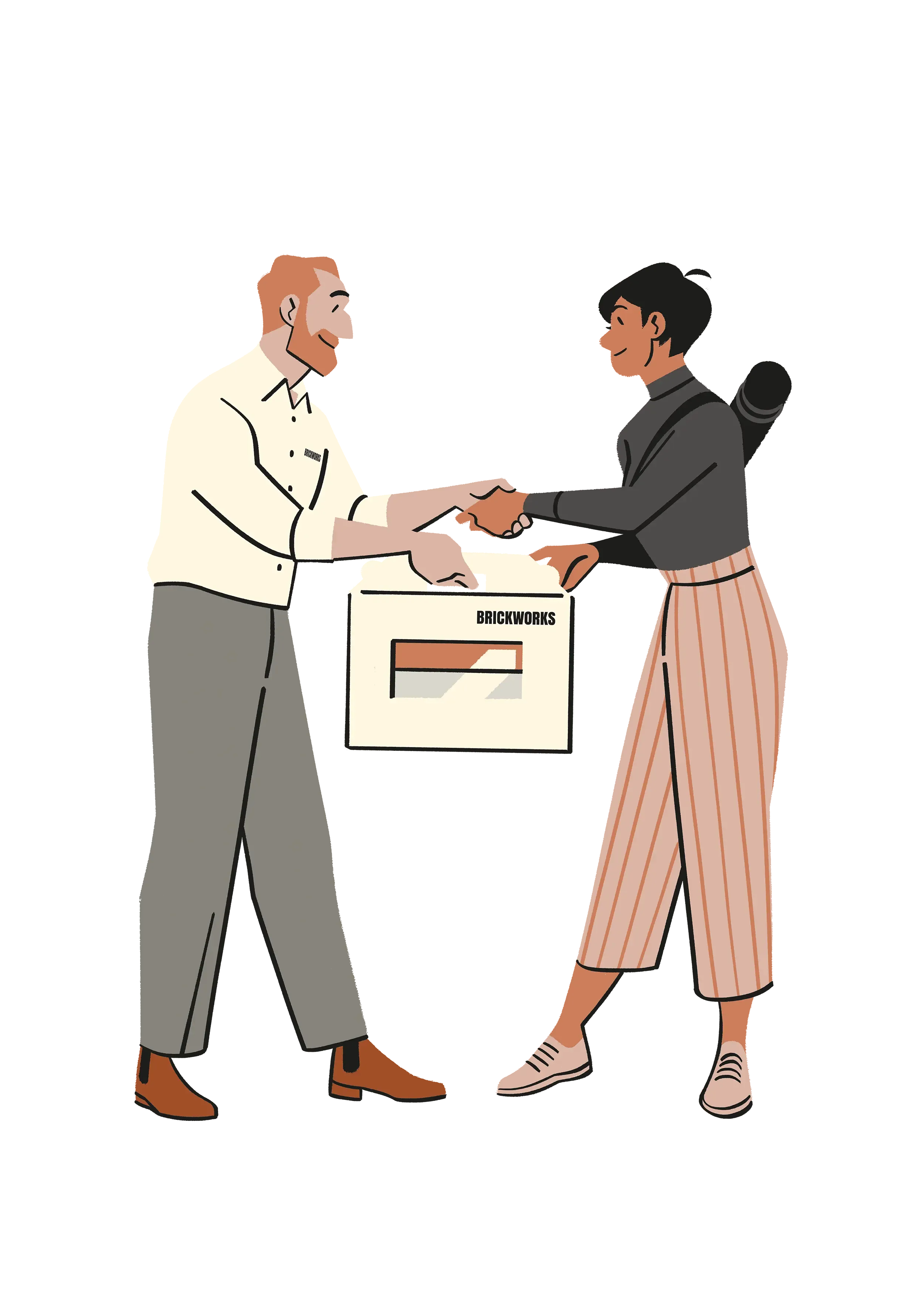 Man shaking hands with architect