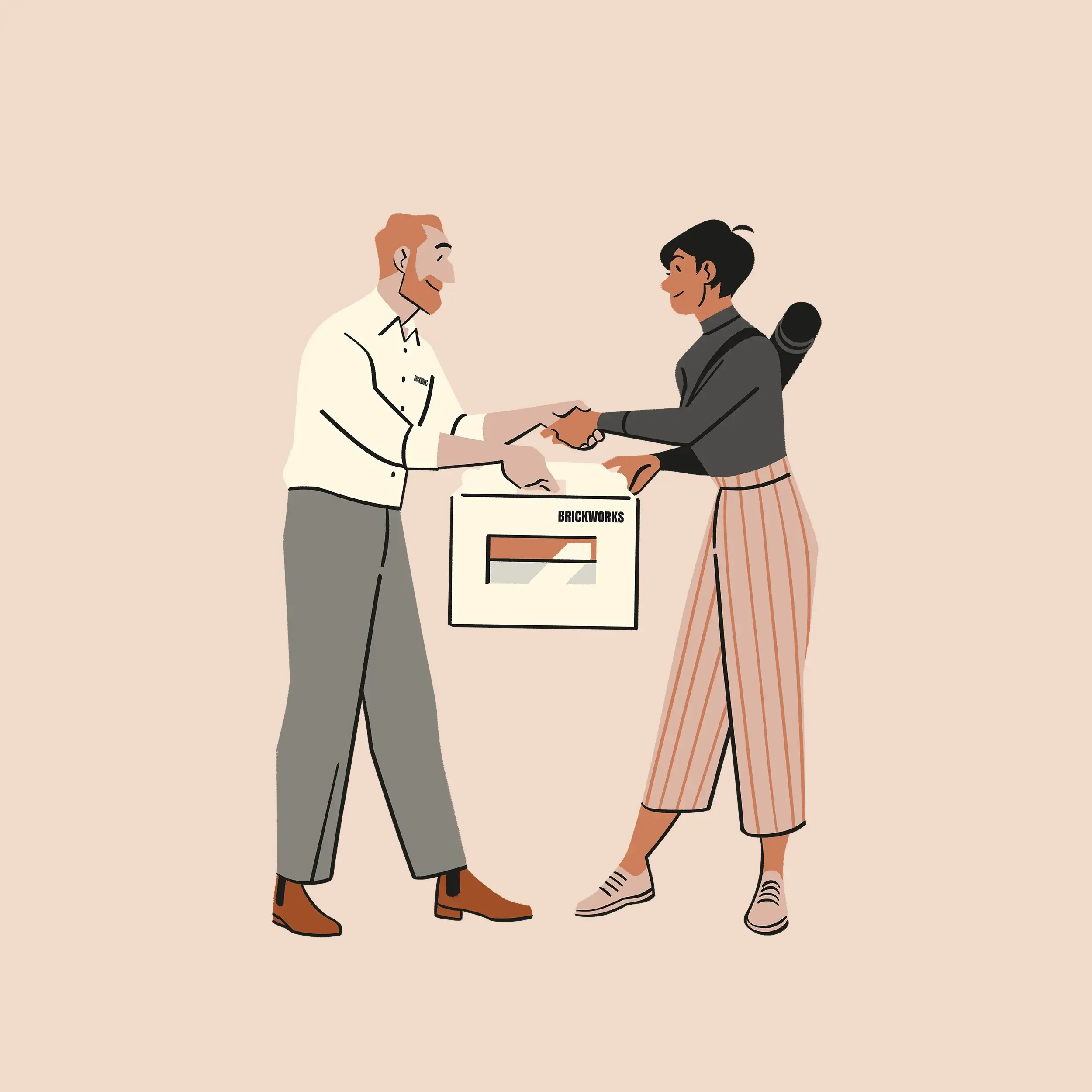 Man shaking hands with architect