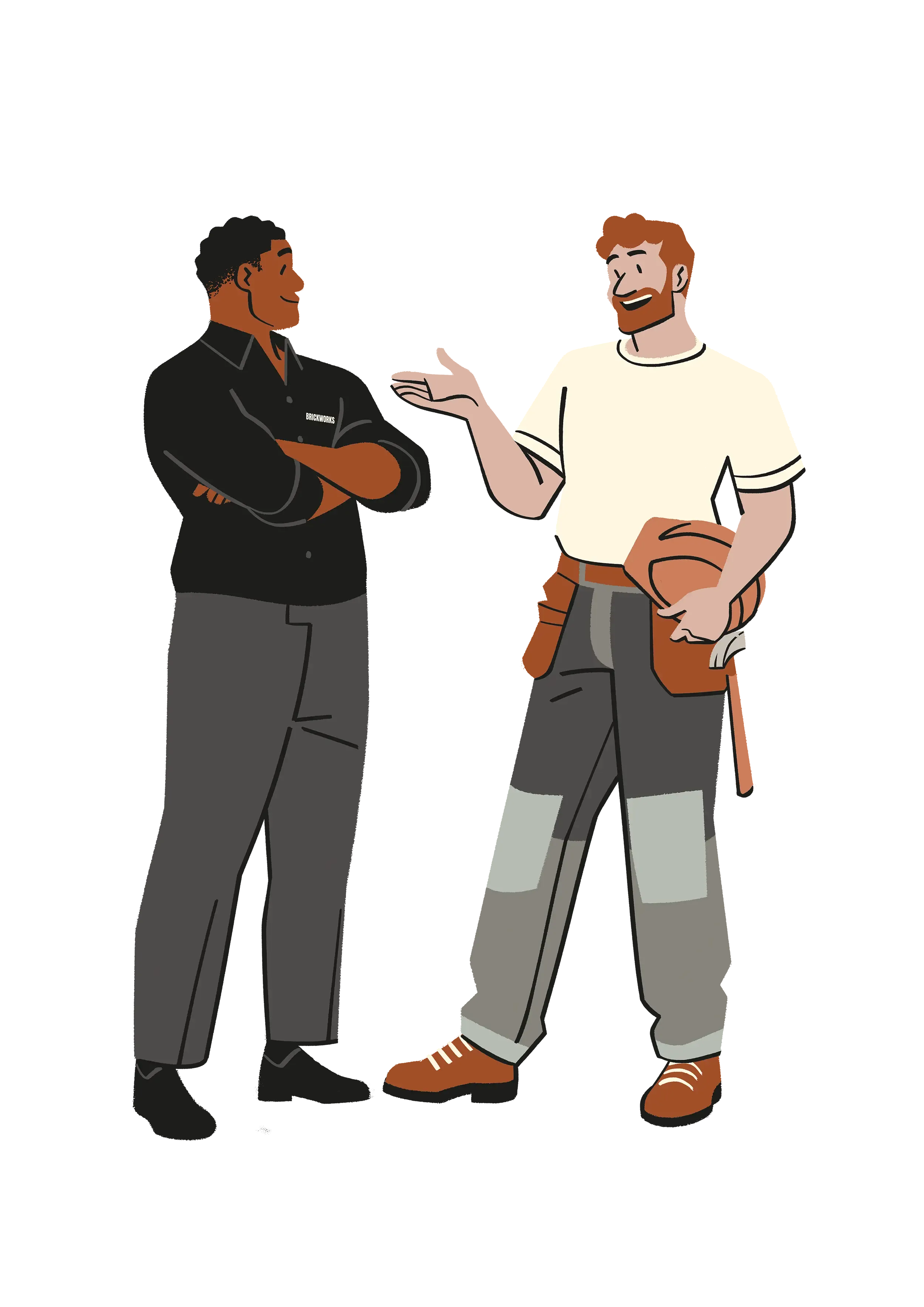Man talking with tradesman