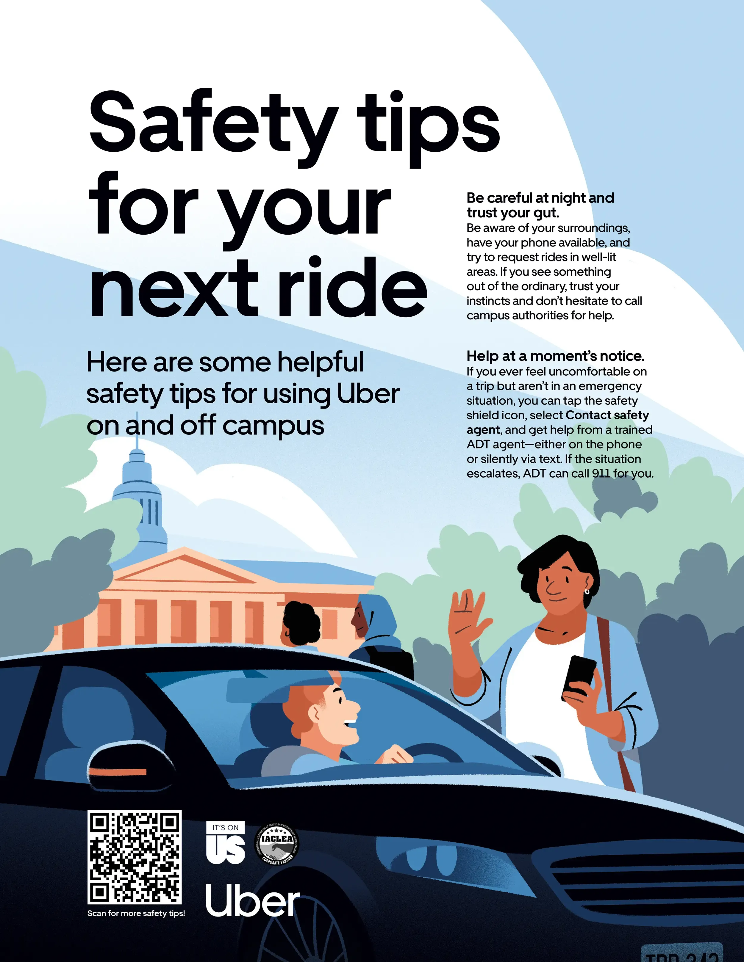 Woman waving to Uber driver