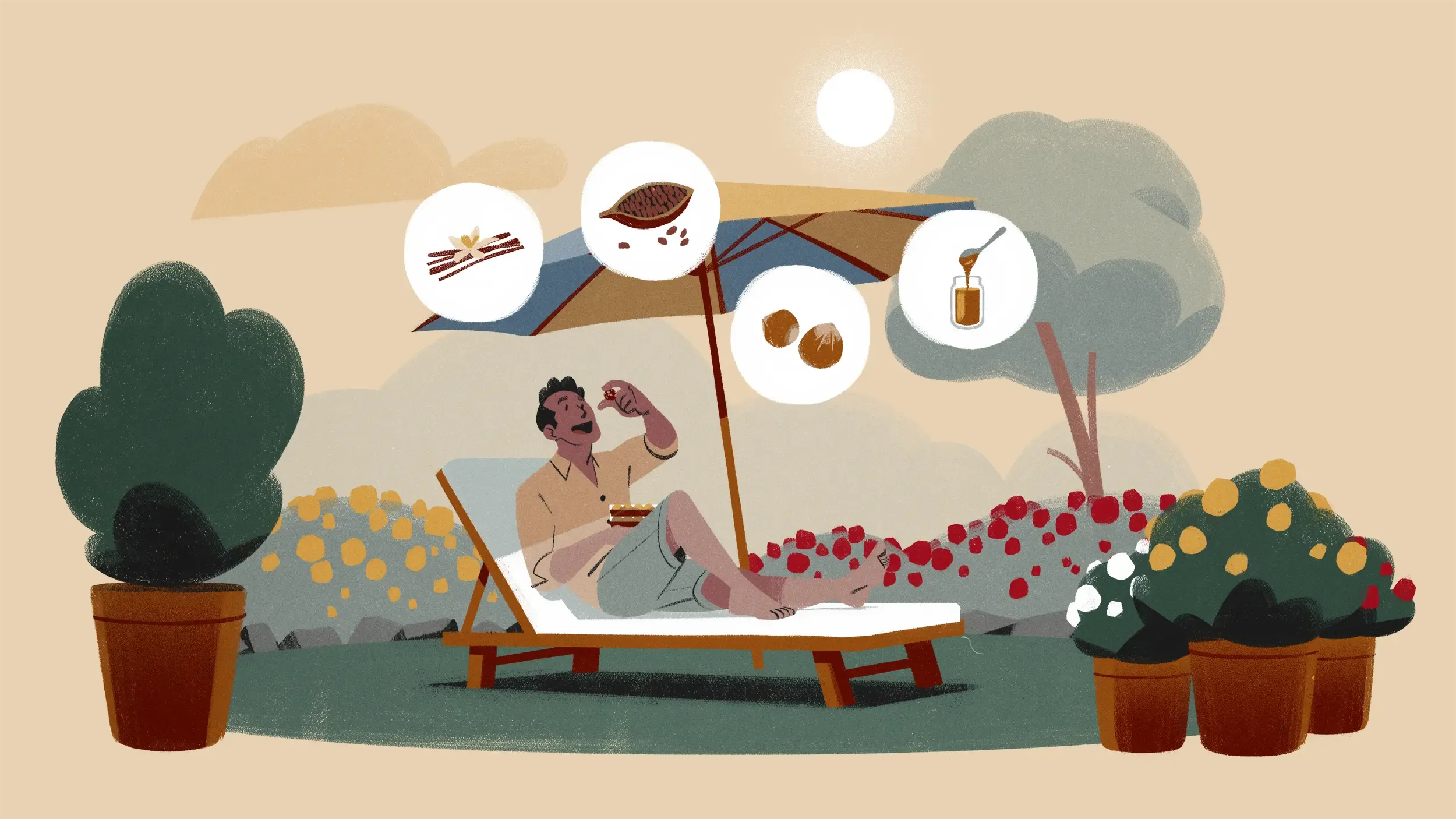 A man enjoying a Ferrero Rocher