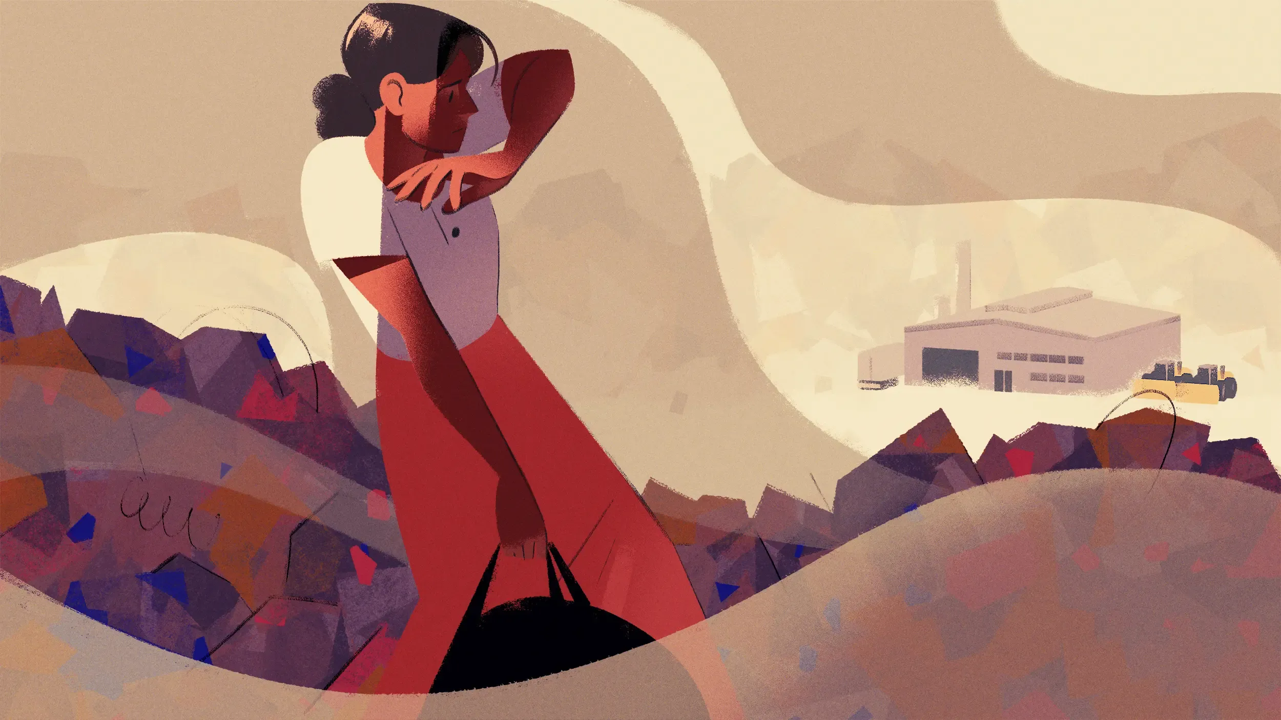 Amiyna being suffocated by fumes